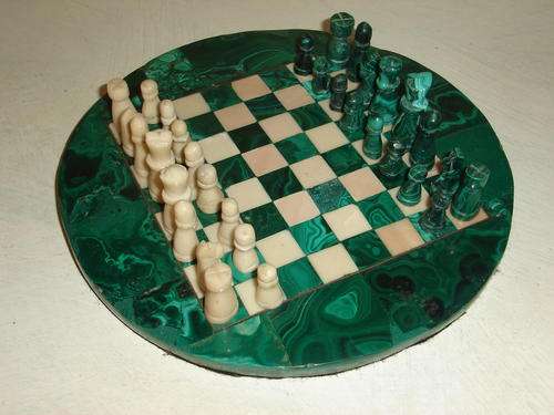 Malachite Chess Set