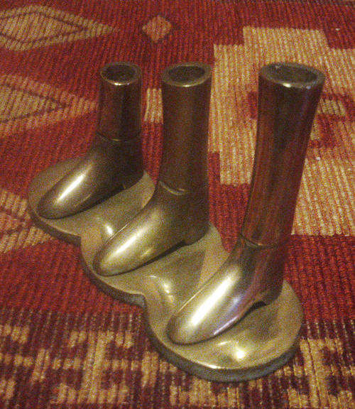 BRASS BOOT PEN HOLDER