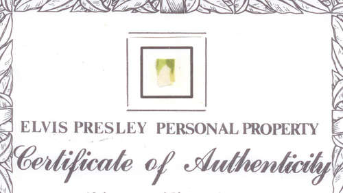 CRAZY!!! OWN A PIECE OF ELVIS PRESLEY'S PERSONAL PROPERTY - BED SHEET FROM GRACELAND with COA