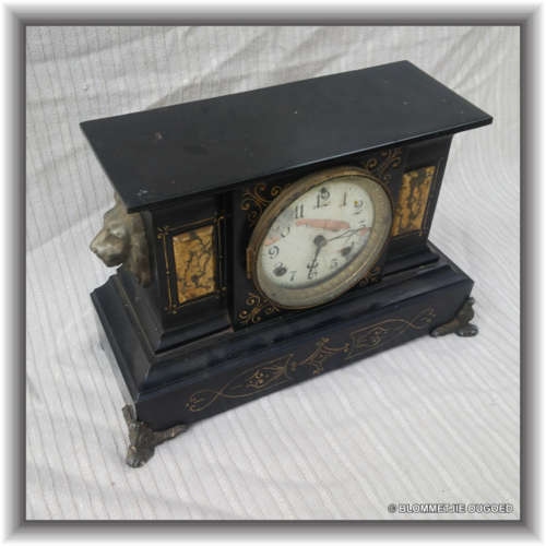 19th CENTURY ANSONIA, NEW YORK USA, MANTLE CLOCK - 42x26x18cm