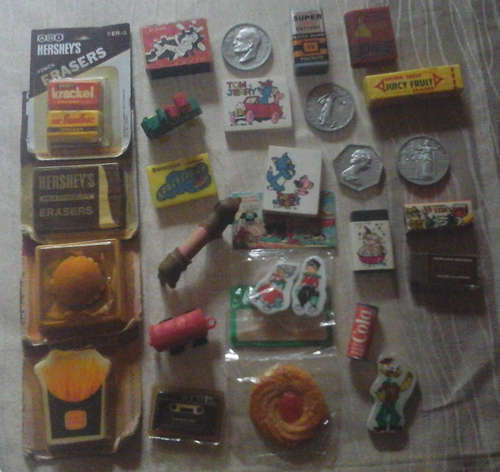 HIGHLY COLLECTABLE VINTAGE ERASER COLLECTION (c1960's and even old)
