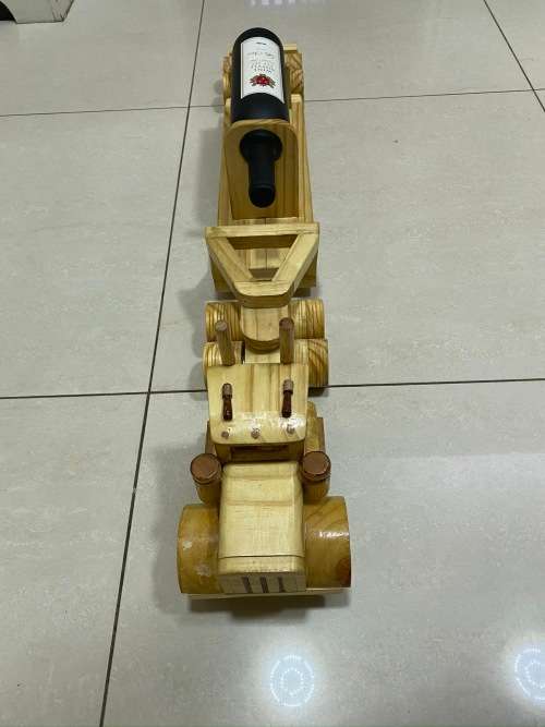 Handcrafted Wooden Truck Wine Holder