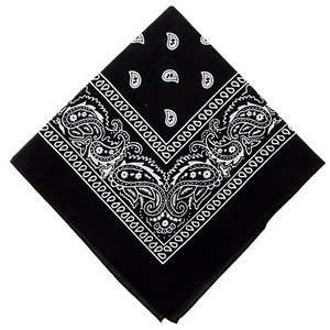 Black Paisley Bandana