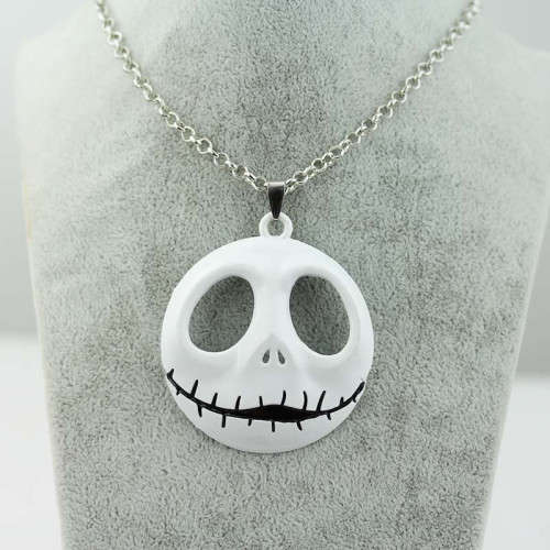 The Nightmare Before Christmas Jack Skellington Pendant Necklace - White