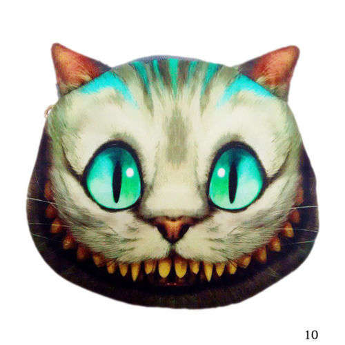 Cheshire Cat Coin Mini Cosmetic Purse Clutch Pouch Bag