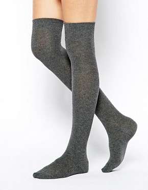 Over the Knee Socks - Grey (One Size Fits Most)
