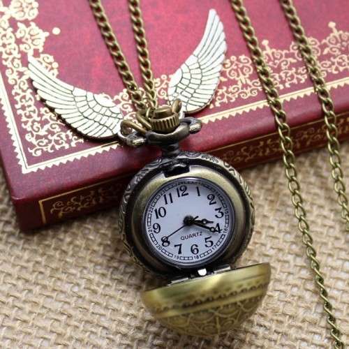Harry Potter Golden Snitch Bronze Fob Pocket Watch