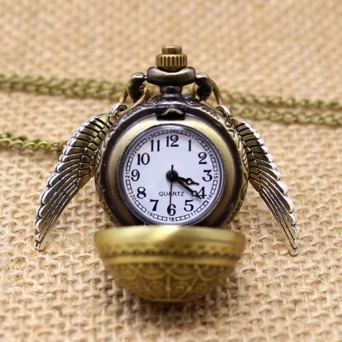 Harry Potter Golden Snitch Bronze Fob Pocket Watch