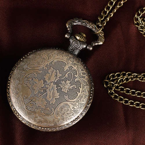 Game of Thrones House Stark Bronze Pocket Watch Necklace