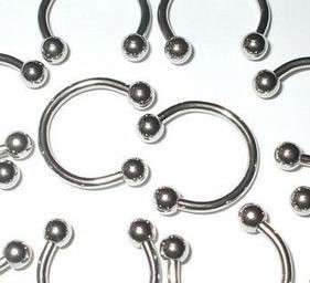 Stainless Steel 18g Ball Hoop Ring Body Piercing Single