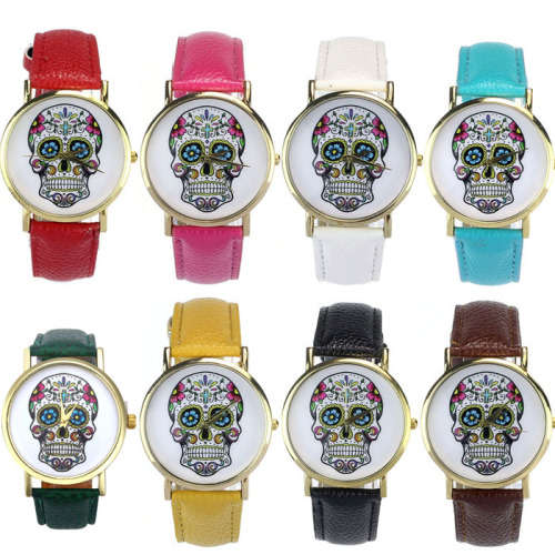 Sugar Skull Watch - Yellow