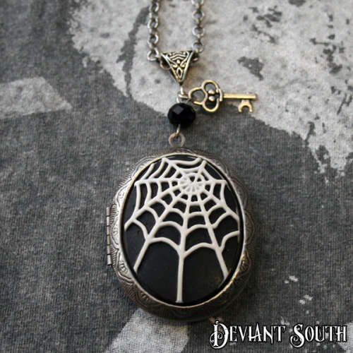 Cobweb Cameo Locket