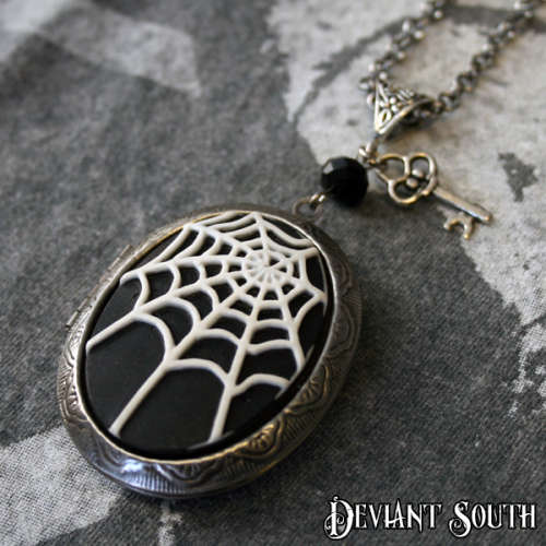 Cobweb Cameo Locket