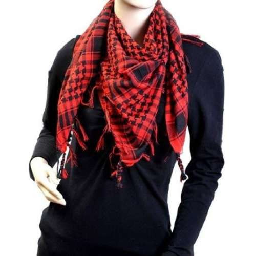 Black & Red Shemagh Scarf