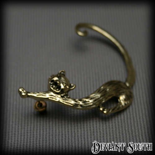 Cat Stud Ear-wrap Gold (single)