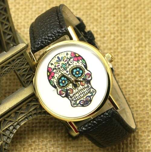 Sugar Skull Watch - Black