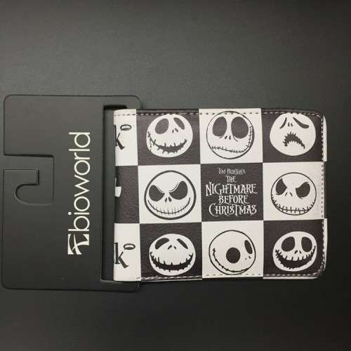 The Nightmare Before Christmas Bi-fold Wallet Jack Skellington Checkered