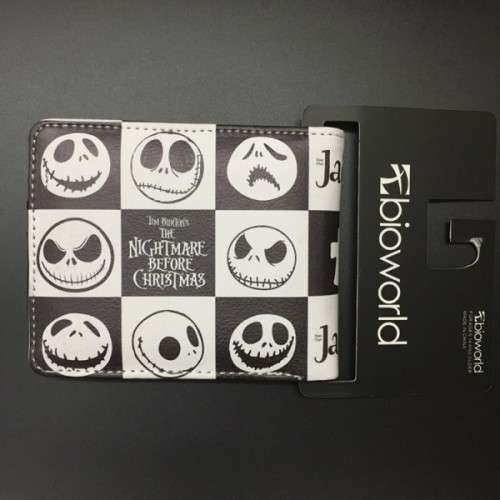 The Nightmare Before Christmas Bi-fold Wallet Jack Skellington Checkered