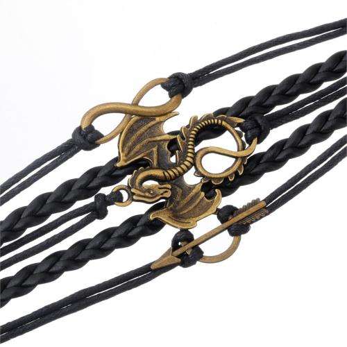 Dragon Multilayer Faux Leather Braided Bracelet