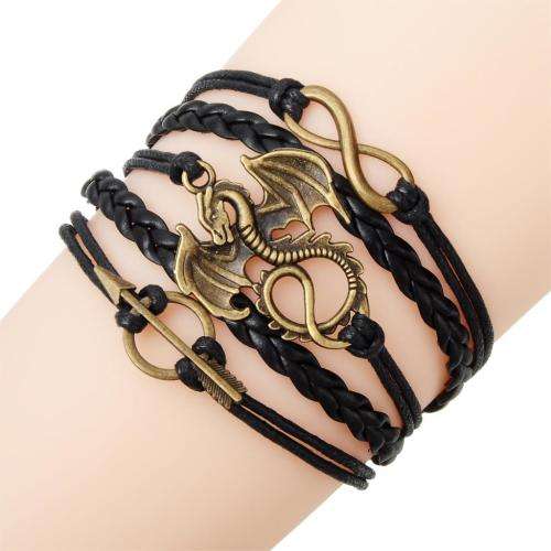 Dragon Multilayer Faux Leather Braided Bracelet