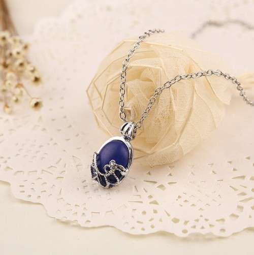 The Vampire Diaries Elena Gilbert Blue Stone Necklace