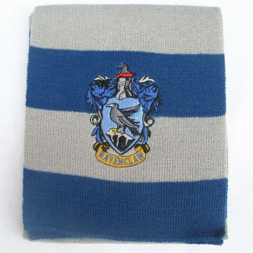 Harry Potter Blue and Grey Scarf with Ravenclaw House Badge