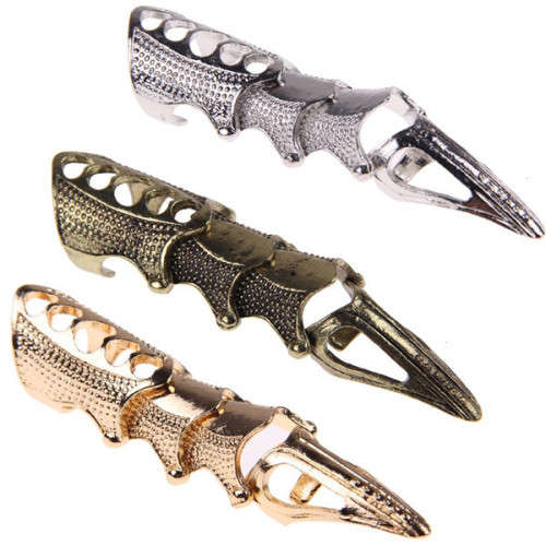 Full Finger Armour Ring - Silver