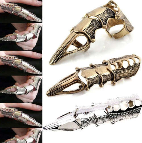 Full Finger Armour Ring - Silver