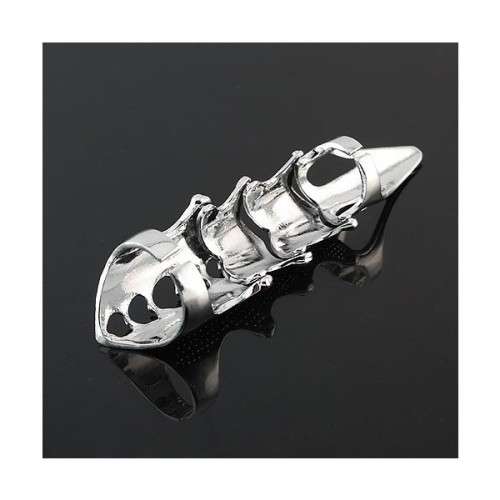 Full Finger Armour Ring - Silver