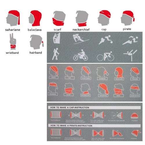 Plain Buff Tube Scarf - Black