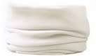 Plain Buff Tube Scarf - White