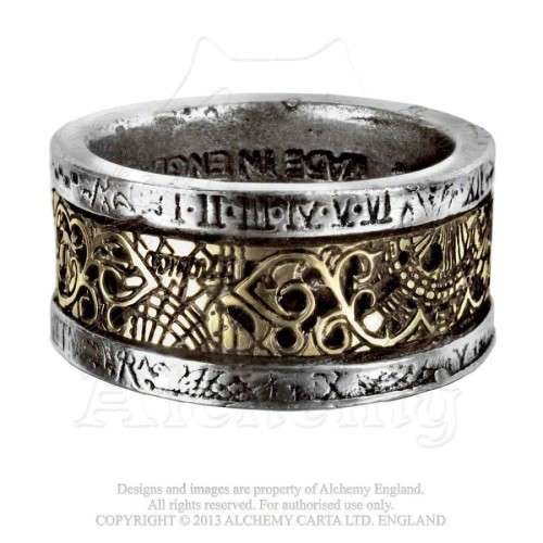 Alchemy Gothic AG-R44 Dr. von Rosenstein's Induction Principle Ring - UK Size Y