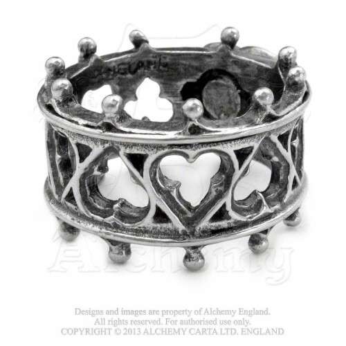 Last Chance! Alchemy Gothic AG-R156 Elizabethan Ring - UK Size Q