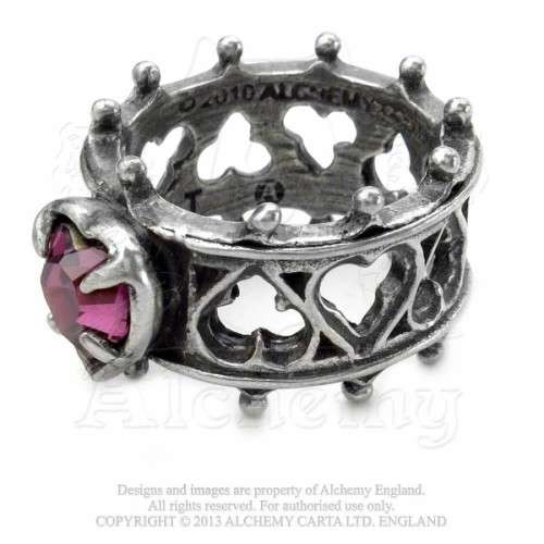 Last Chance! Alchemy Gothic AG-R156 Elizabethan Ring - UK Size Q