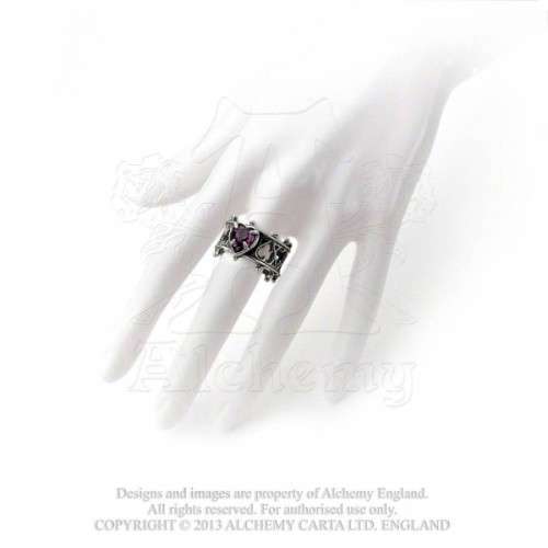 Last Chance! Alchemy Gothic AG-R156 Elizabethan Ring - UK Size Q