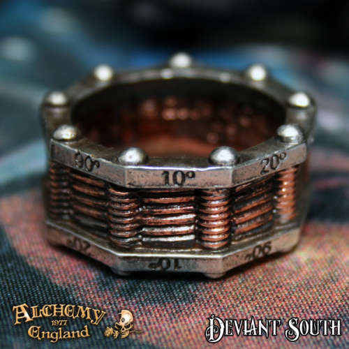 Last Chance! Alchemy Gothic AG-R149 Hi-Voltage Toric Generator Ring UK Size W