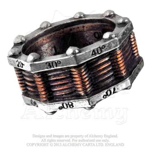 Last Chance! Alchemy Gothic AG-R149 Hi-Voltage Toric Generator Ring UK Size W