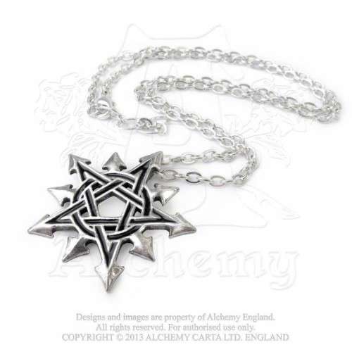 Last Chance! Alchemy Gothic P650 Chaosagram pendant necklace (English Pewter)