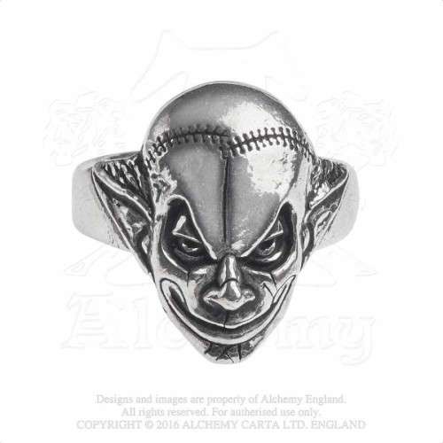 Alchemy Gothic AG-R213 M`era Luna Evil Clown Ring - Size: Q (UK) | 8 (US)