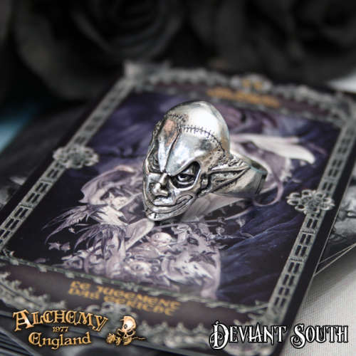 Alchemy Gothic AG-R213 M`era Luna Evil Clown Ring - Size: Q (UK) | 8 (US)