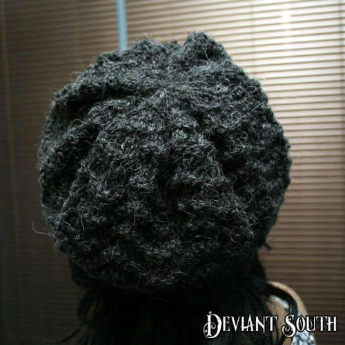 Charcoal Furry Slouch Beanie
