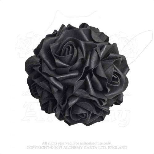 Alchemy Gothic ROSE6 Black Rose Decorative Hanging Ball