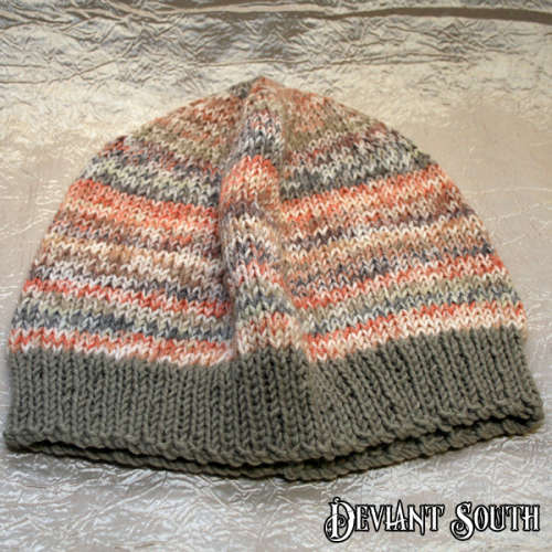 Silver Autumn Hues Knit Beanie