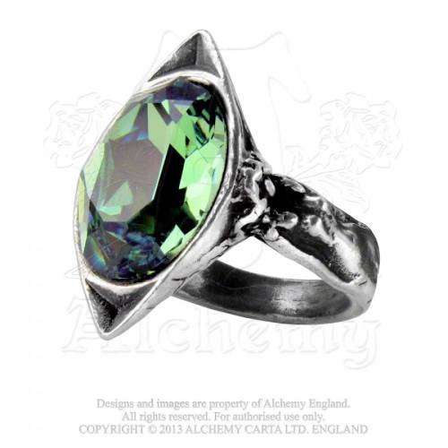 Alchemy Gothic AG-R120 Absinthe Fairy Spirit Crystal ring UK Size Q