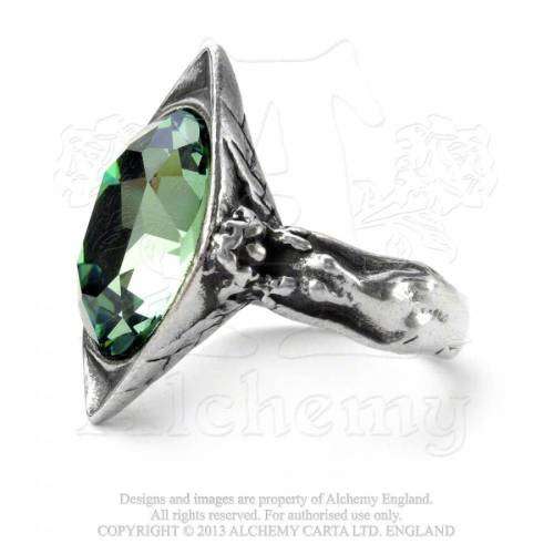 Alchemy Gothic AG-R120 Absinthe Fairy Spirit Crystal ring UK Size Q