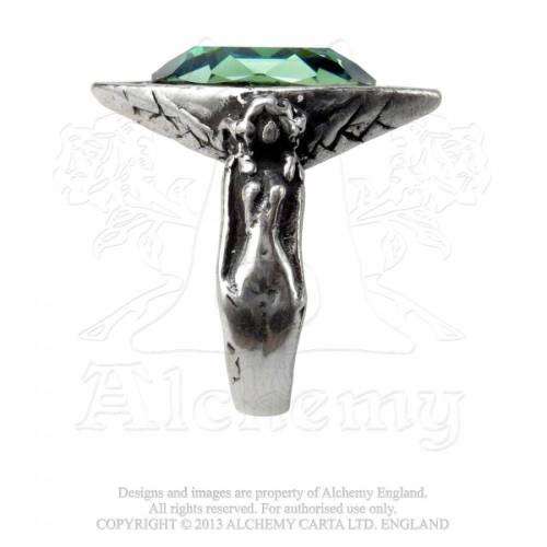 Alchemy Gothic AG-R120 Absinthe Fairy Spirit Crystal ring UK Size Q