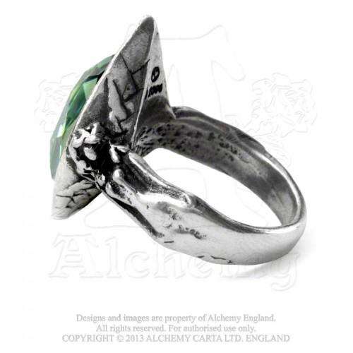 Alchemy Gothic AG-R120 Absinthe Fairy Spirit Crystal ring UK Size Q