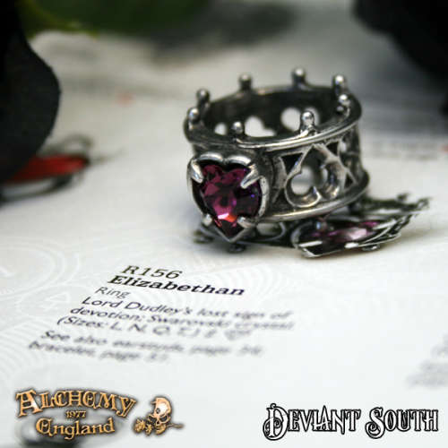 Last Chance! Alchemy Gothic AG-R156 Elizabethan Ring - UK Size Q