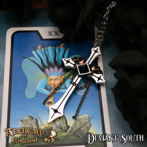 Last Chance! Alchemy Gothic P717 Golgotha pewter pendant necklace