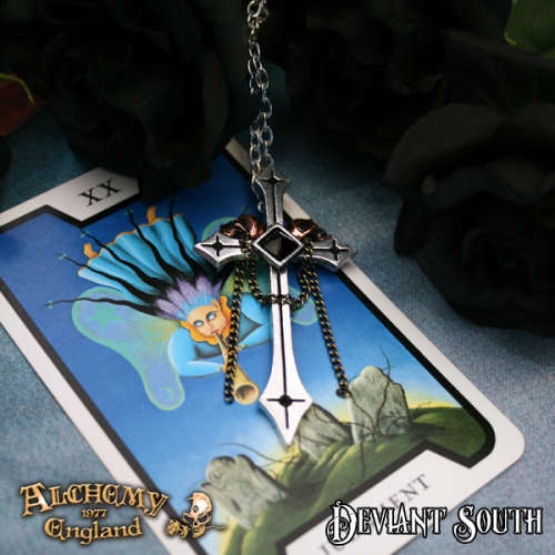 Last Chance! Alchemy Gothic P717 Golgotha pewter pendant necklace